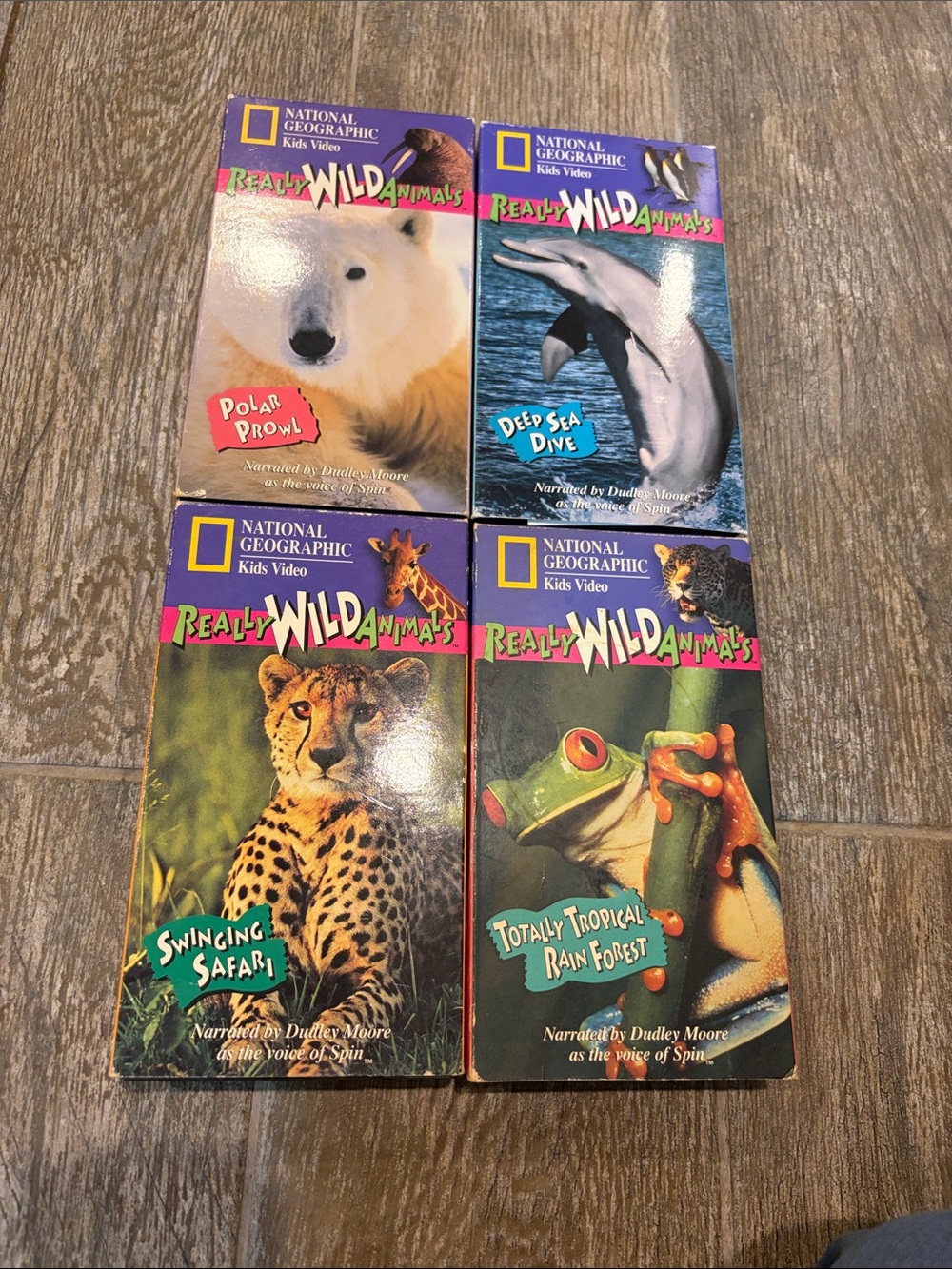 National Geographic Really Wild Animals Kids Video vhs tapes lot of 4